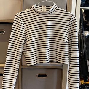 Striped turtleneck